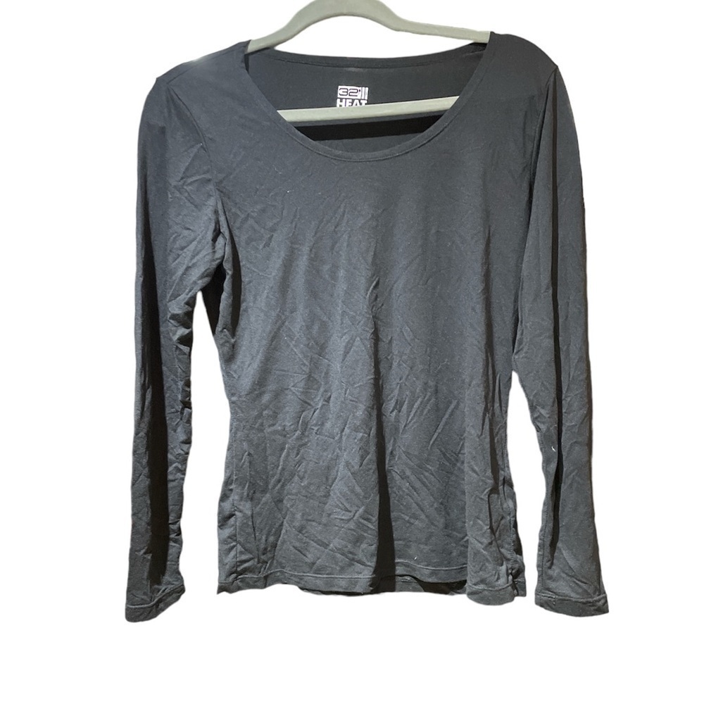 32 Degrees Heat Ladies Thermal Long sleeved Black Ladies Shirt Size Large
